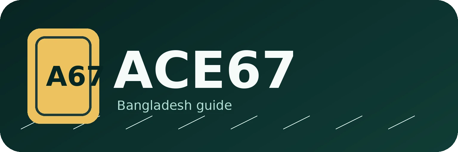 ACE67 Bangladesh 2026 ব্র্যান্ড লোগো